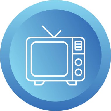 Televizyon. Web simgesi basit illüstrasyon 