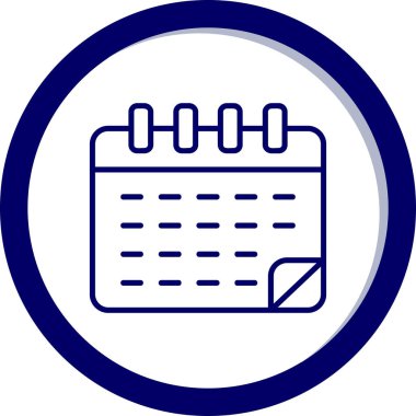 Takvim simgesi, vektör illüstrasyonu basit tasarım