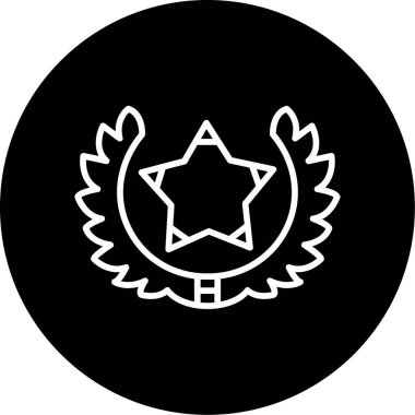 Bir yıldız simgesinin vektör illüstrasyonu 