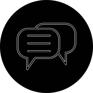 Sohbet simgesi vektör illüstrasyonu 