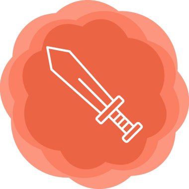 Kılıç. Web simgesi basit illüstrasyon 