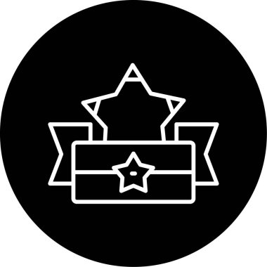 Bir yıldız simgesinin vektör illüstrasyonu 