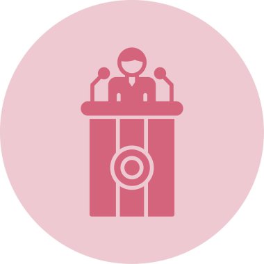 Podyum simgesinin vektör illüstrasyonu, kavram açıkla              