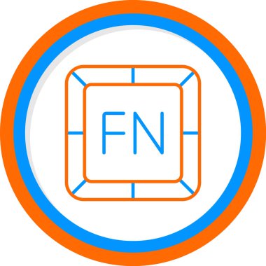 Fonksiyon web simgesi, vektör illüstrasyonu