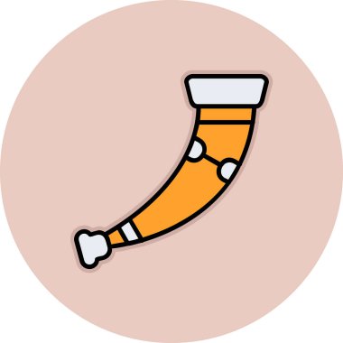 Boynuz. Web simgesi basit illüstrasyon