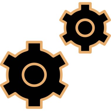 Vitesli ayar simgesi, vektör illüstrasyonu basit tasarım