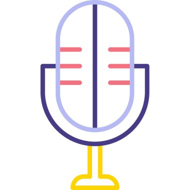 Retro mikrofonun vektör illüstrasyonu