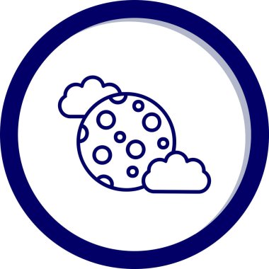 Dolunay simgesi, vektör illüstrasyonu