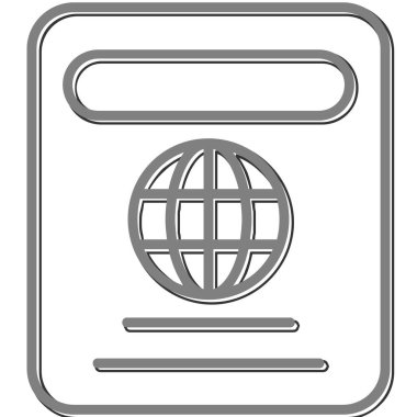 Modern Pasaport Kontrol simgesinin vektör çizimi           