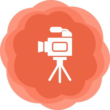 Film kamerası. Web simgesi basit illüstrasyon 