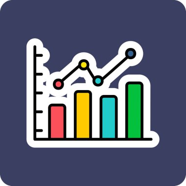bar çizelgesi simgesi, vektör illüstrasyonu 