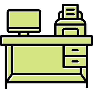 işyeri web simgesi vektör illüstrasyonu