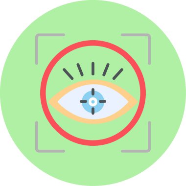 vizyon web simgesi, vektör illüstrasyonu 