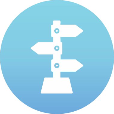 yön işareti simgesi, vektör illüstrasyonu 