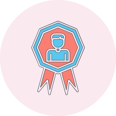 Ayın Çalışanı simgesinin vektör illüstrasyonu