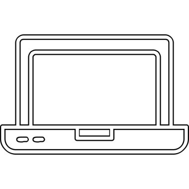 dizüstü bilgisayar simgesi, vektör illüstrasyonu basit tasarım