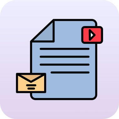 belge simgesi, vektör illüstrasyonu basit tasarım