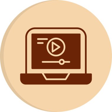 video oynatıcı simgesi, vektör illüstrasyonu 