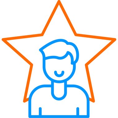 Ünlü bir insan simgesinin vektör çizimi