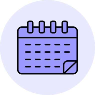 Takvim simgesi, vektör illüstrasyonu basit tasarım