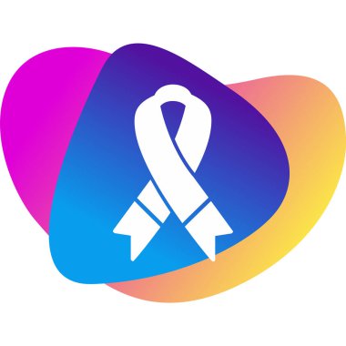 Kanser kurdele ikonu vektör illüstrasyonu