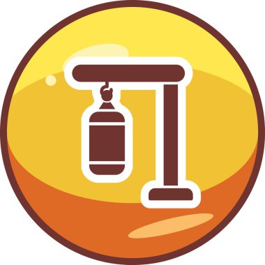 Boks çantası ikon vektör illüstrasyonu