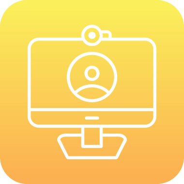 Video Arama simgesi, düz tasarım