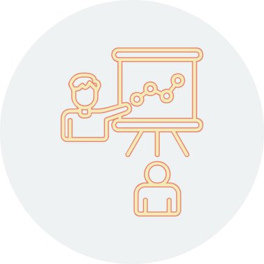 personel eğitim simgesi, vektör illüstrasyonu basit tasarım