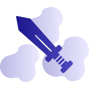 Kılıç. Web simgesi basit illüstrasyon 