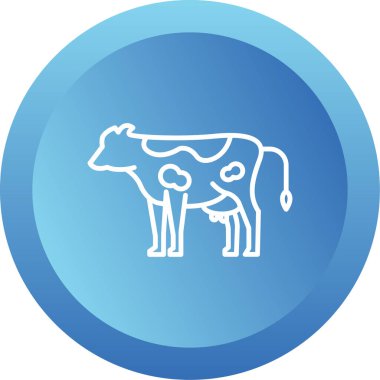 İnek. Web simgesi basit illüstrasyon 