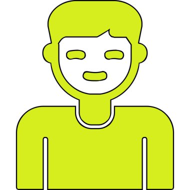  Erkek kullanıcı. Web simgesi basit illüstrasyon