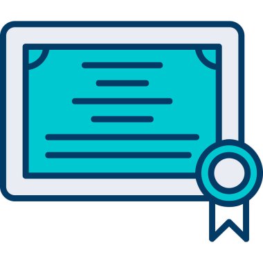 Sertifika. Web simgesi basit tasarım