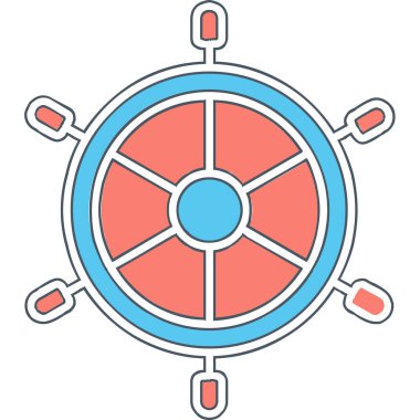 Dümen. Web simgesi basit illüstrasyon