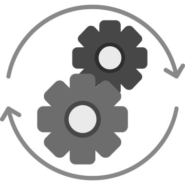 Otomasyon web simgesi, vektör illüstrasyonu