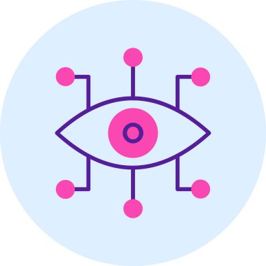 Siber göz. Web simgesi basit illüstrasyon