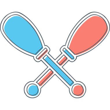 Kürek simgesinin vektör illüstrasyonu