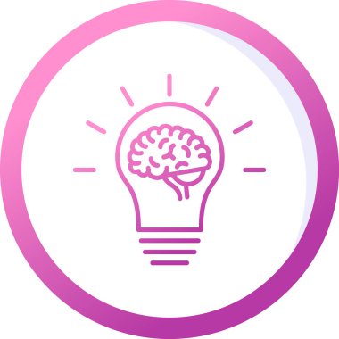 Fikir simgesinin vektör illüstrasyonu 