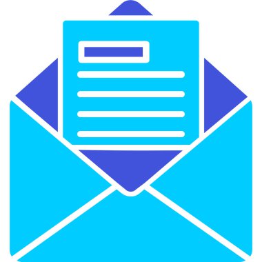 E- posta İş Teklif simgesi vektör illüstrasyonu