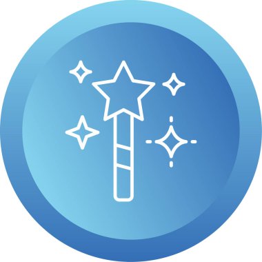 Sihirli değnek simgesinin vektör çizimi