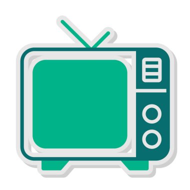 Televizyon. Web simgesi basit illüstrasyon 