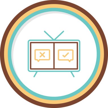 Quiz web simgesi vektör illüstrasyonu