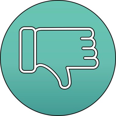 Hoşlanılmayan bir simgenin vektör illüstrasyonu 