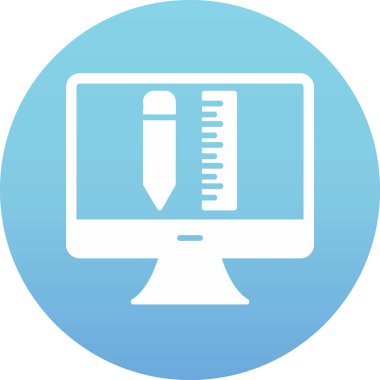 Web tasarım simgesi, vektör illüstrasyonu basit tasarım