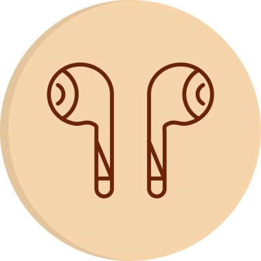 Kulaklık. Web simgesi basit illüstrasyon