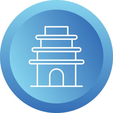 Tapınak binası Web simgesi basit illüstrasyon