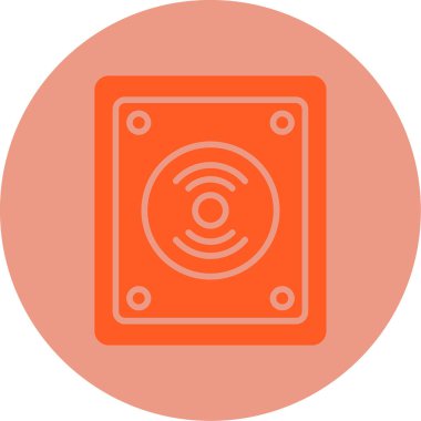 Acil Düğme Web simgesi, vektör illüstrasyonu  