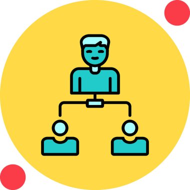 Hiyerarşi web simgesi basit illüstrasyon