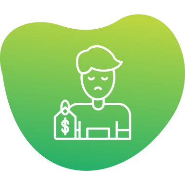 Çocuk kaçakçılığı. Web simgesi vektör illüstrasyonu