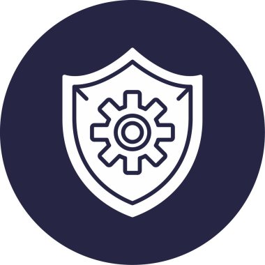 vites işaretli kalkan, vektör çizimi basit tasarım