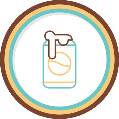 Soda kutusu. Web simgesi basit illüstrasyon